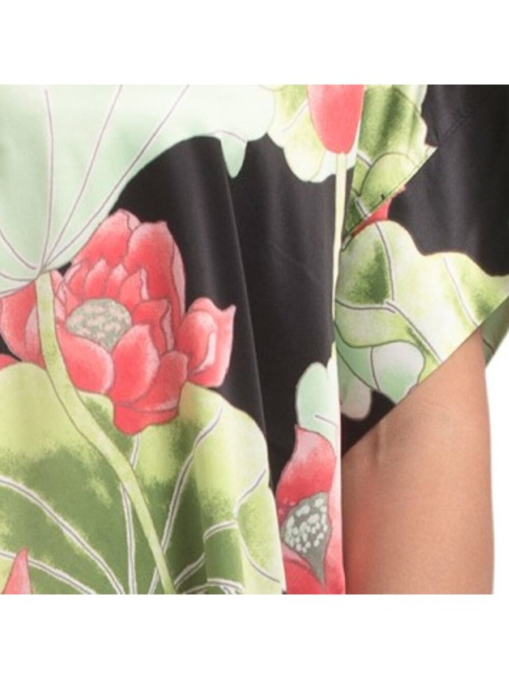 N NATORI Ascendant Lotus Printed Satin Long Sleepshirt - Picture 4 of 4